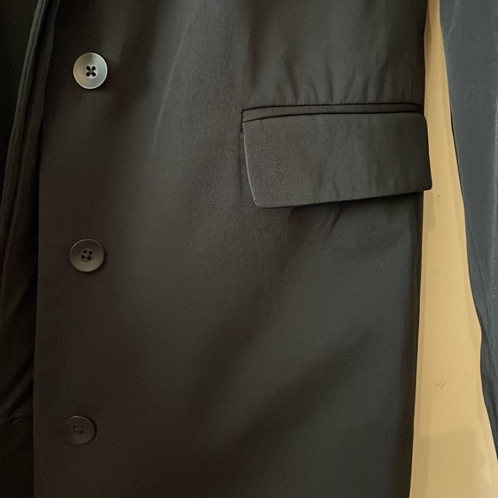 GAP Black Nylon Dress Coat Size Large - Picture 13 of 15